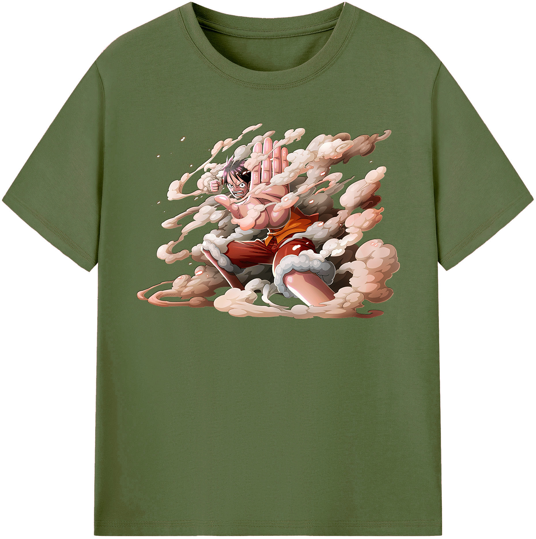 ワンピース モンキー・D・ルフィ ONE PIECE Monkey D. Luffy 綿100％半袖Tシャツ（フロントプリント）